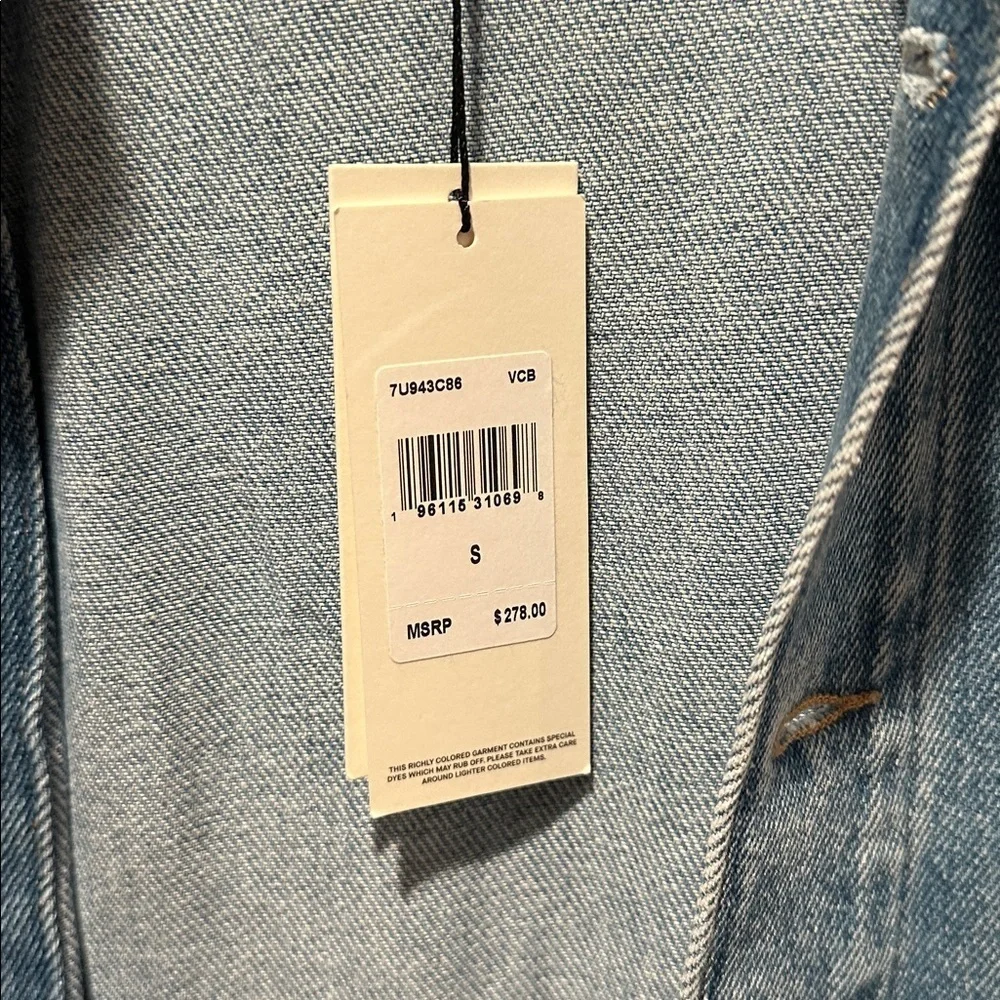 NWT - 7 For All Man Kind - Blue Denim Jacket - Picture 2 of 5